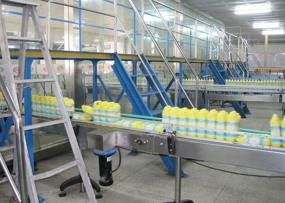 Auto Liquid Detergent Making Machine , Liquid Detergent Filling Packing Machine